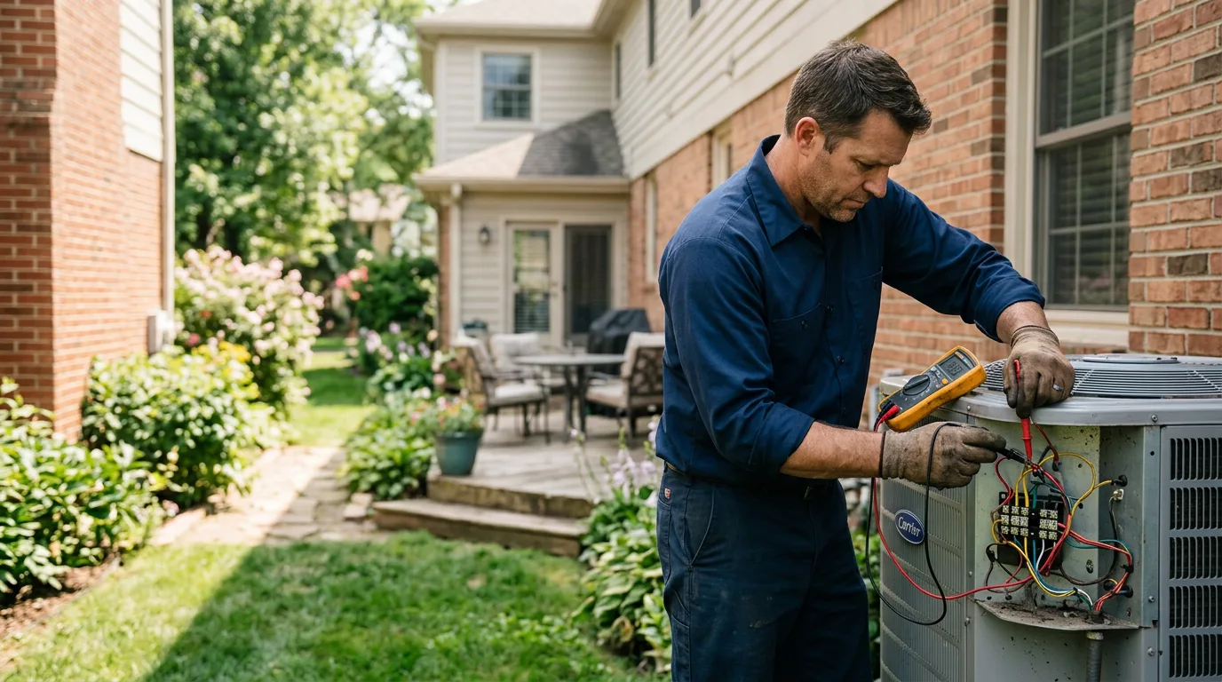 HVAC technician working near Durbin, WV